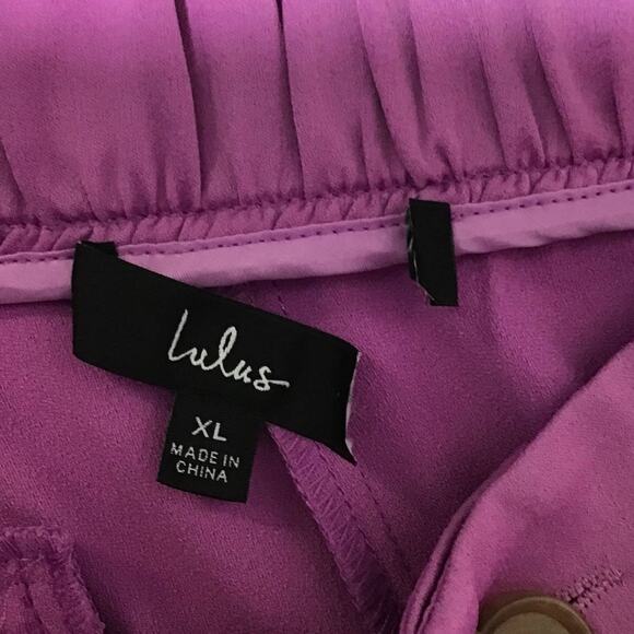 LULU'S XL Purple Sophisticated Take Light High-Waisted Trouser Pants NWT B165 - Picture 9 of 11